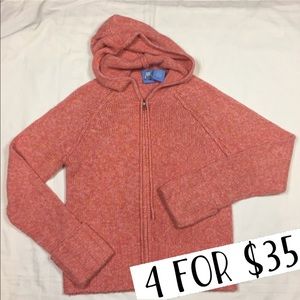 Girl Planet orange zippered sweater hoodie…